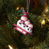 Indiana Hoosiers NCAA Sledding Snowmen Ornament