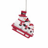 Indiana Hoosiers NCAA Sledding Snowmen Ornament