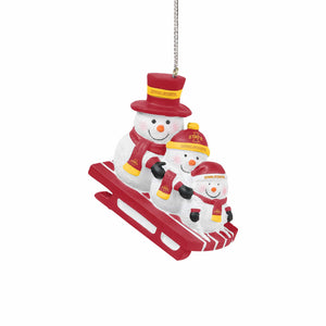 Iowa State Cyclones NCAA Sledding Snowmen Ornament