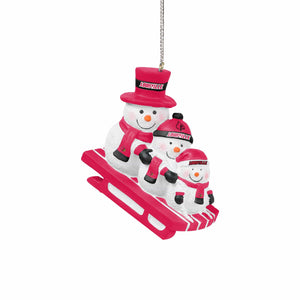 Louisville Cardinals NCAA Sledding Snowmen Ornament