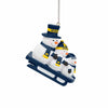 Michigan Wolverines NCAA Sledding Snowmen Ornament