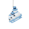 North Carolina Tar Heels NCAA Sledding Snowmen Ornament