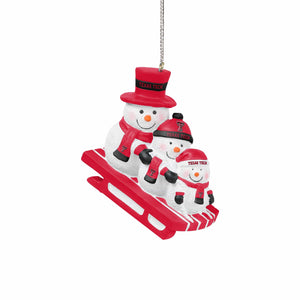 Texas Tech Red Raiders NCAA Sledding Snowmen Ornament
