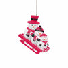Utah Utes NCAA Sledding Snowmen Ornament