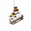 Wyoming Cowboys NCAA Sledding Snowmen Ornament