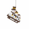 Wyoming Cowboys NCAA Sledding Snowmen Ornament