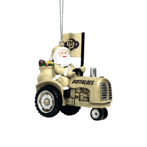 Colorado Buffaloes NCAA Santa Riding Tractor Ornament