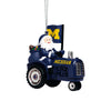 Michigan Wolverines NCAA Santa Riding Tractor Ornament