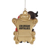 Colorado Buffaloes NCAA Chip the Buffalo Mascot on Santas Lap Ornament