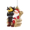 Colorado Buffaloes NCAA Chip the Buffalo Mascot on Santas Lap Ornament