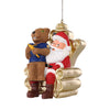 Pittsburgh Panthers NCAA Roc Mascot on Santas Lap Ornament