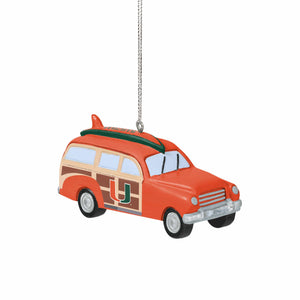 Miami Hurricanes NCAA Station Wagon Ornament