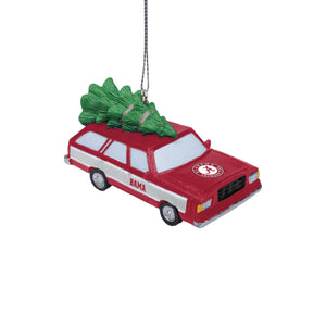 Alabama Crimson Tide NCAA Station Wagon With Tree Ornament