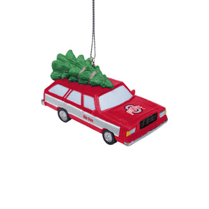 Ohio State Buckeyes NCAA Station Wagon With Tree Ornament