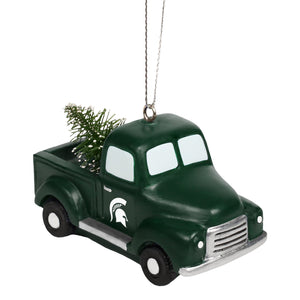 Michigan State Spartans NCAA Truck With Tree Ornament