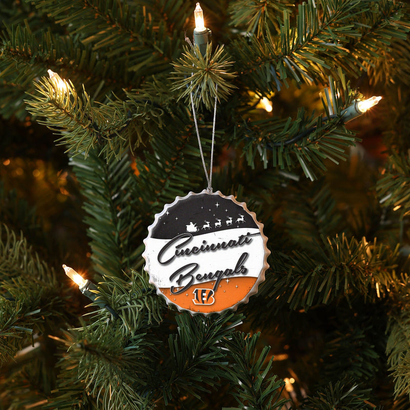 Cincinnati Bengals NFL Bottlecap Sign Ornament