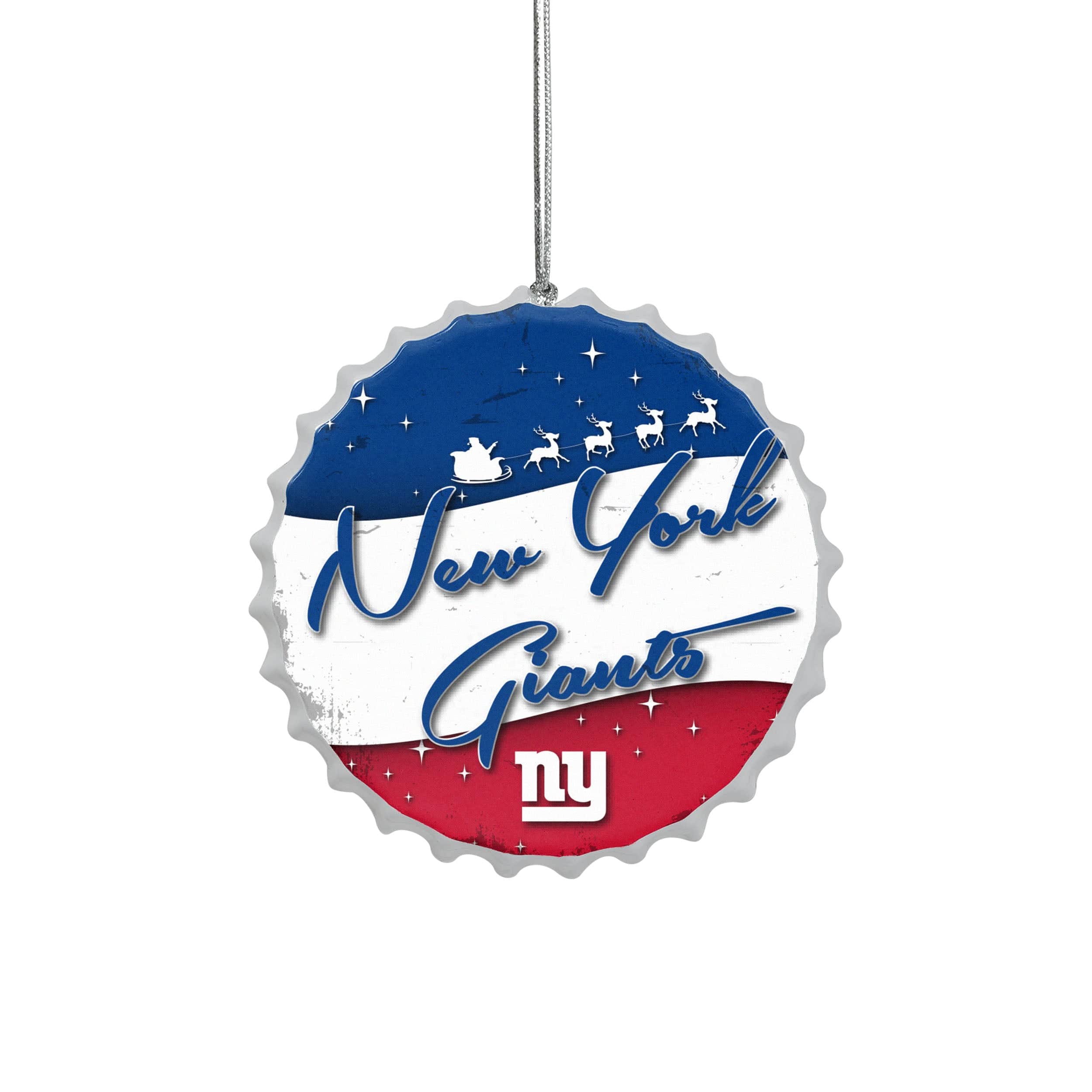 New York Giants Merry Christmas Circle Ornament