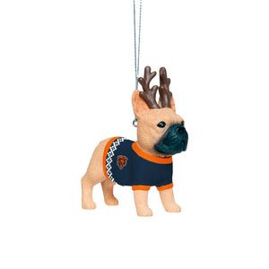 Chicago Bears NFL French Bulldog Wearing Sweater Ornament