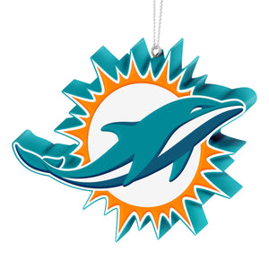 Miami Dolphins NFL Holiday Cheer Logo Ornament
