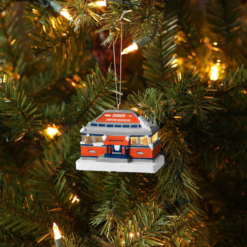 Denver Broncos Christmas Hat and Two Tree Ornaments NFL