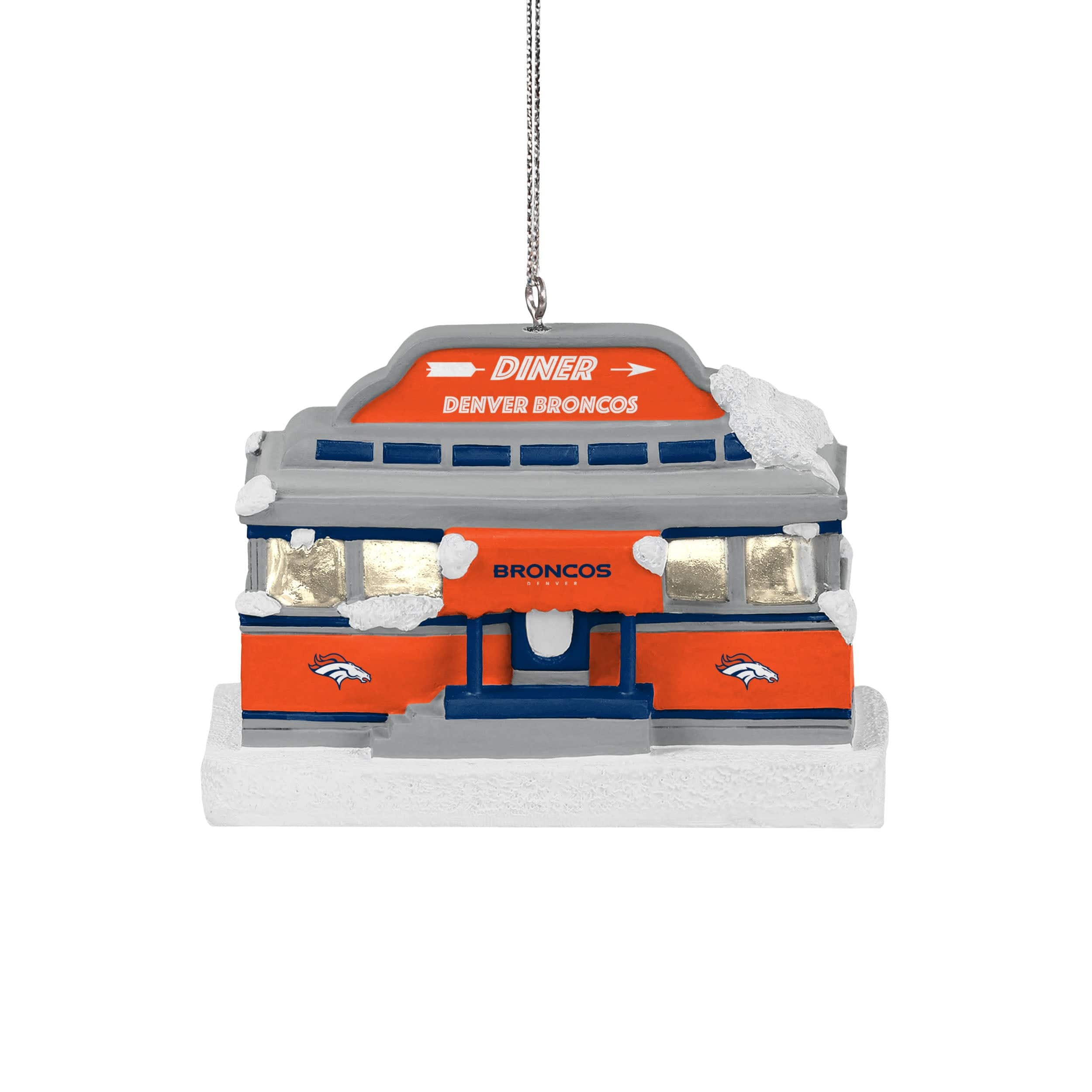 Denver Broncos NFL Light Up Diner Ornament