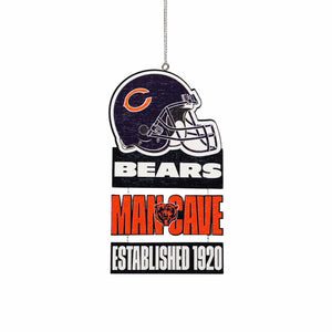 Chicago Bears NFL Mancave Sign Ornament