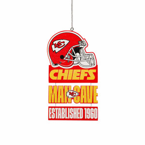 Kansas City Chiefs NFL Mancave Sign Ornament