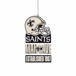 New Orleans Saints NFL Mancave Sign Ornament