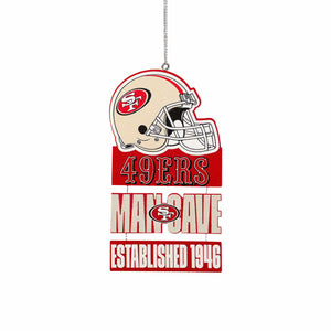 San Francisco 49ers NFL Mancave Sign Ornament