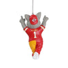 Kansas City Chiefs NFL KC Wolf Mascot Ornament