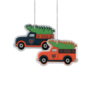 Chicago Bears NFL 2 Pack Flat Metal Truck Ornaments