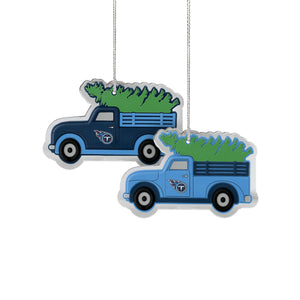 Tennessee Titans NFL 2 Pack Flat Metal Truck Ornaments