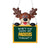 Green Bay Packers NFL Team Logo Reindeer With Sign Holiday Tree Ornament