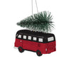 Atlanta Falcons NFL Retro Bus With Tree Ornament