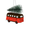 Cleveland Browns NFL Retro Bus With Tree Ornament