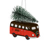 Cleveland Browns NFL Retro Bus With Tree Ornament