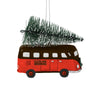 Cleveland Browns NFL Retro Bus With Tree Ornament