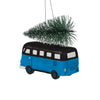 Carolina Panthers NFL Retro Bus With Tree Ornament