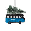 Carolina Panthers NFL Retro Bus With Tree Ornament