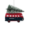 Houston Texans NFL Retro Bus With Tree Ornament