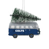 Indianapolis Colts NFL Retro Bus With Tree Ornament