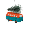 Miami Dolphins NFL Retro Bus With Tree Ornament