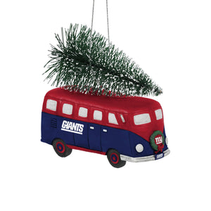 New York Giants Retro Bus With Tree Ornament