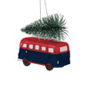 New England Patriots Retro Bus With Tree Ornament