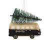 New Orleans Saints Retro Bus With Tree Ornament