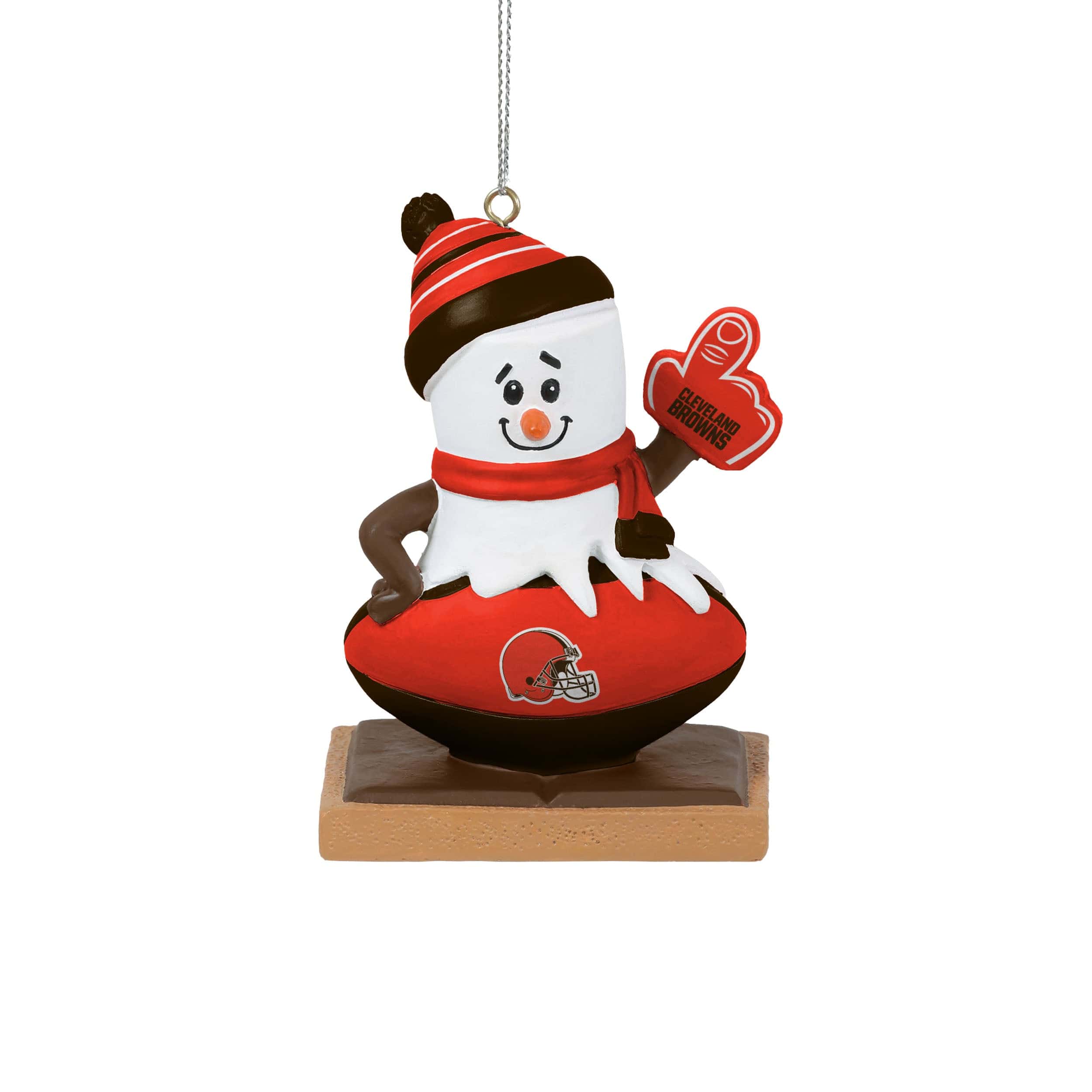 Cleveland Browns NFL Plaid Hat Plush Gnome Ornament