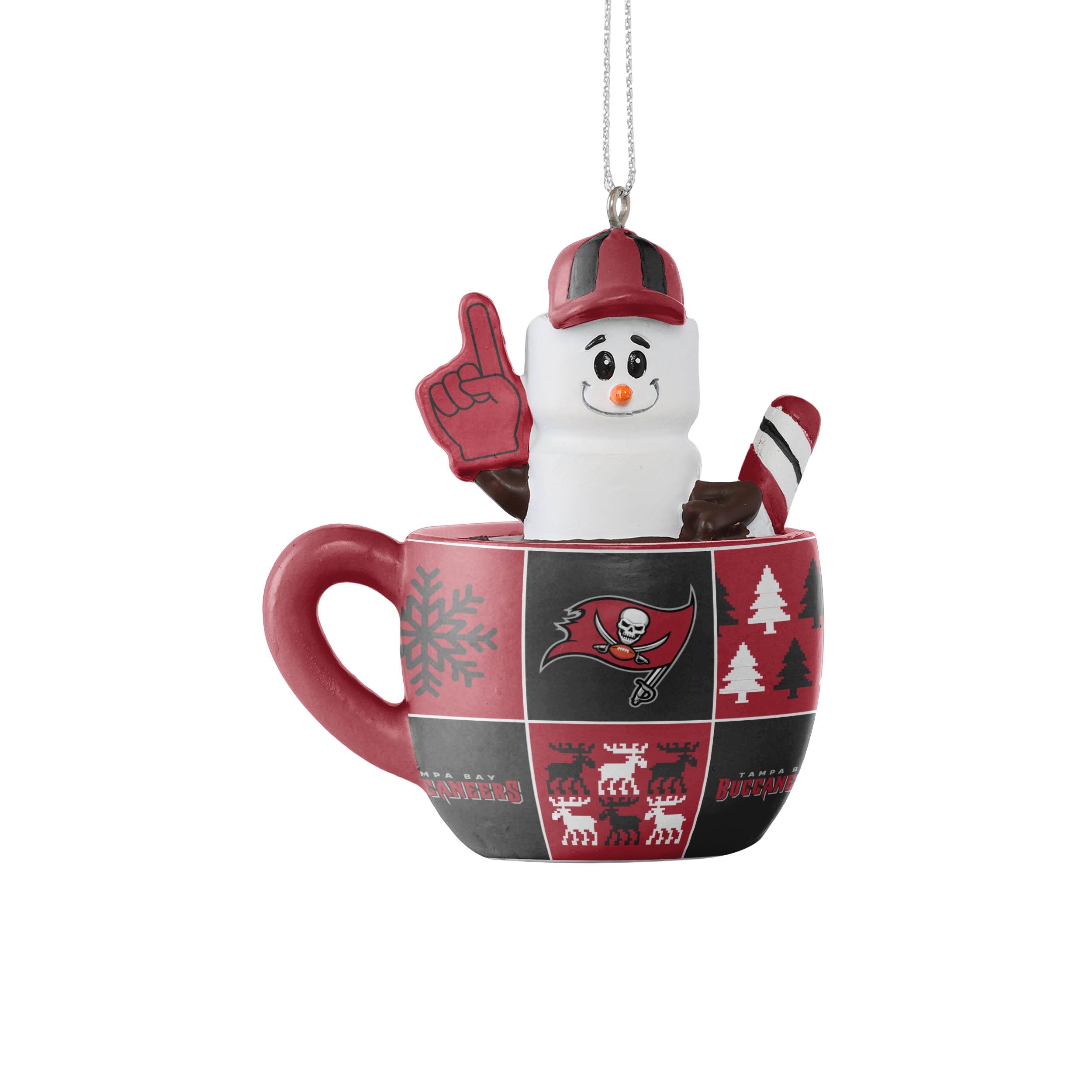 NFL Tampa Bay Buccaneers Santa Football Sled Ornament