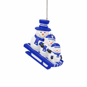 Los Angeles Rams NFL Sledding Snowmen Ornament