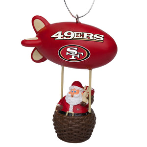 San Francisco 49ers NFL Santa Blimp Ornament (PREORDER - SHIPS LATE NOVEMBER)