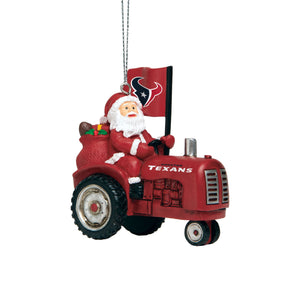 Houston Texans NFL Santa Riding Tractor Ornament